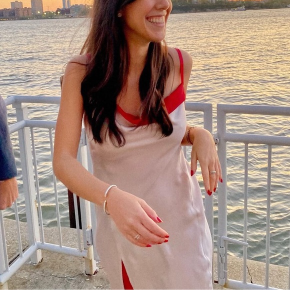 Acne studios satin slip dress pebble beige - Picture 5 of 5